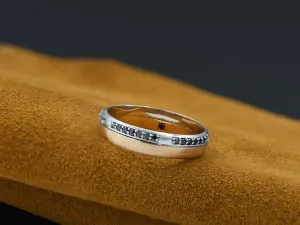 Alianza de Ouro Branco e Rosa con Diamantes