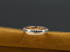 Alianza de Ouro Branco e Rosa con Diamantes