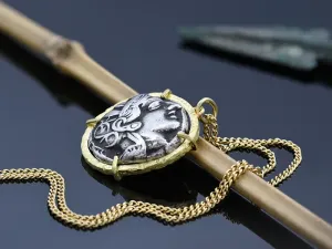 Colgante de Ouro con Moeda Grega