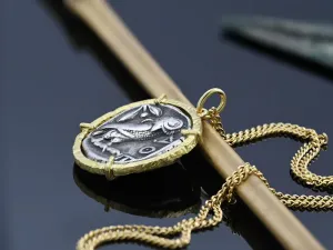Colgante de Ouro con Moeda Grega