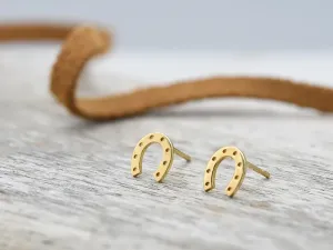 Gold Horseshoe-Shaped Earrings