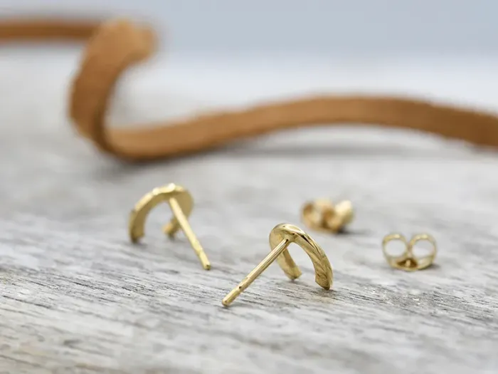 Gold Horseshoe-Shaped Earrings