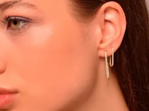 Aros de Plata Ovales y Circonitas