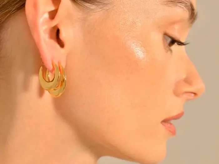 Aros de Plata Dorada