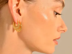 Aros de Plata Dorada