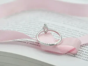 Anel Solitario de Ouro Branco con Diamante talla Marquise