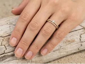 Anillo Eternity de Oro Rosa y Diamantes