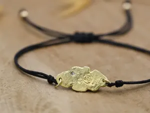 Wabi-Sabi Bracelet with Rose and Diamond