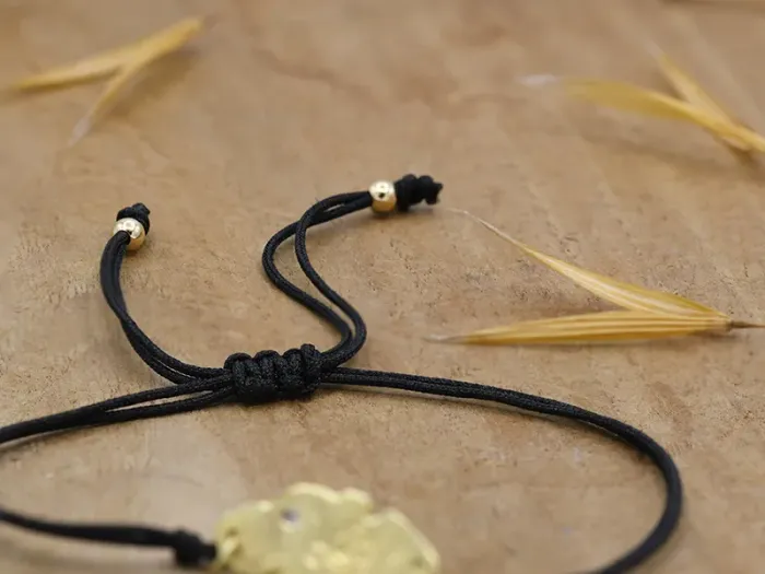 Pulseira Wabi-Sabi con Rosa e Diamante