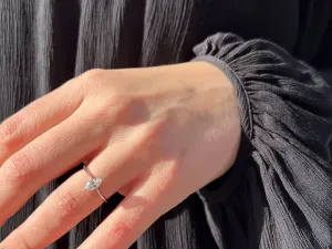 White Gold Engagement Ring with Marquise-Cut Diamond