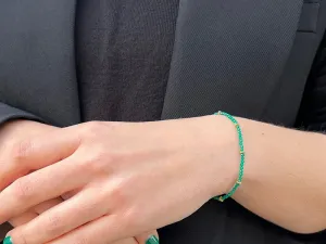 Pulseira de Ouro con Ágata Verde