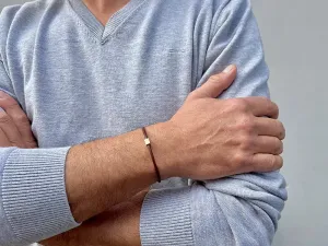 Gold and Leather Bracelet