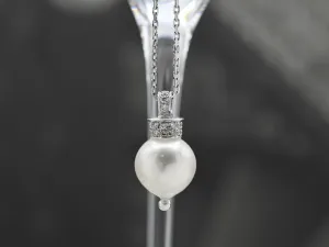 Colgante de Ouro con Perla Australiana e Brillantes