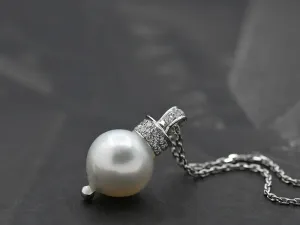 Colgante de Ouro con Perla Australiana e Brillantes