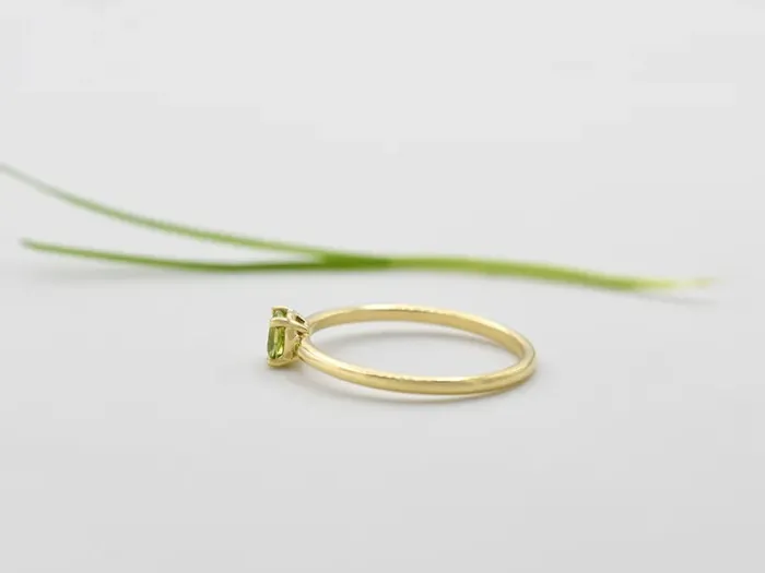 Gold Ring with Peridot
