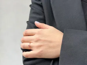 Anillo de Oro Rosa con Zafiro Rosa