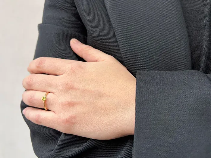 Gold Ring with Peridot