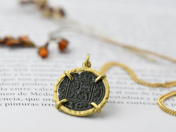 Gold Pendant with Medieval Coin