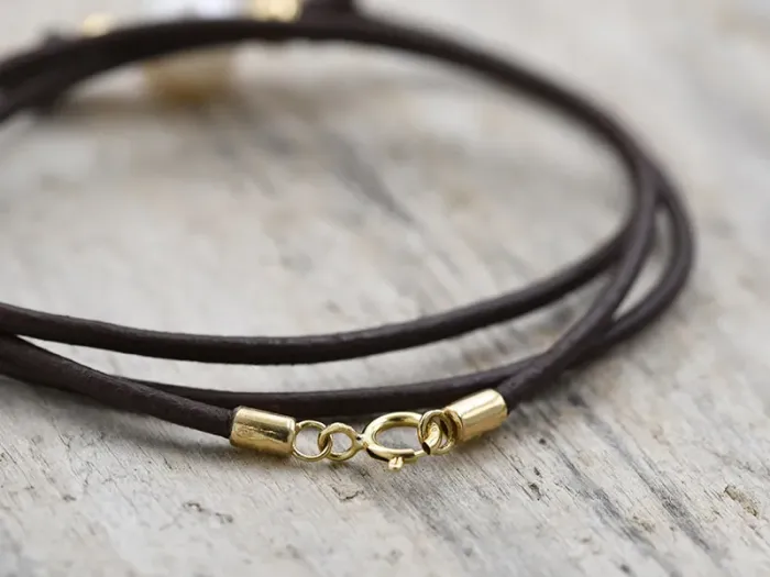 Pulsera de Cuero y Perla