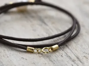 Leather and Pearl Bracelet