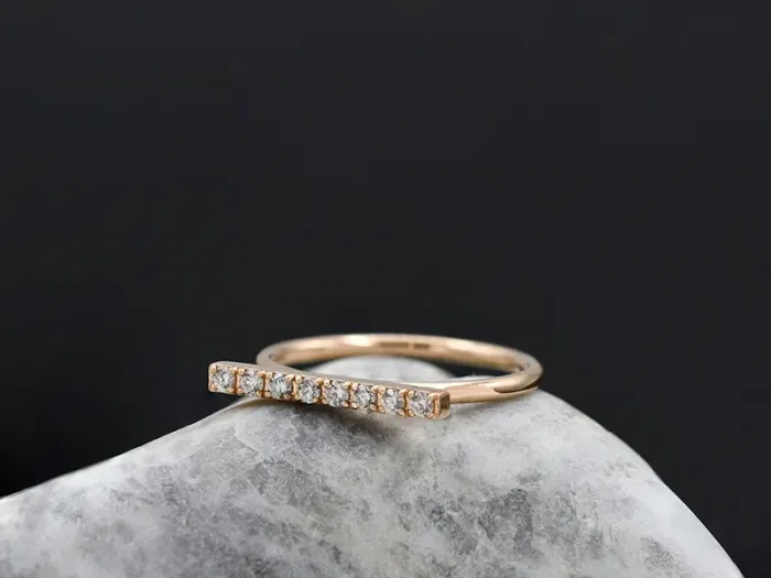 Rose Gold Ring with Diamonds