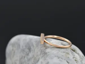 Rose Gold Ring with Diamonds