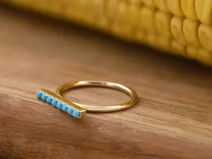 Gold Ring with Turquoise