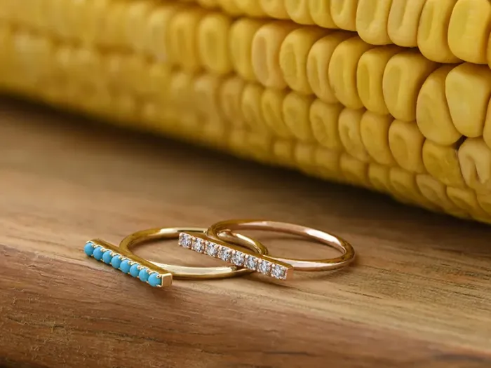 Anillo de Oro con Turquesas