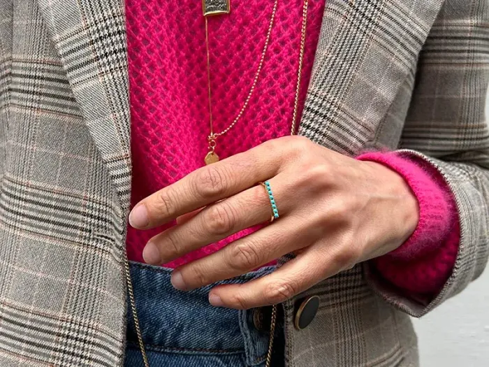 Anillo de Oro con Turquesas