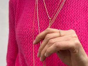 Anillo de Oro Rosa con Diamantes