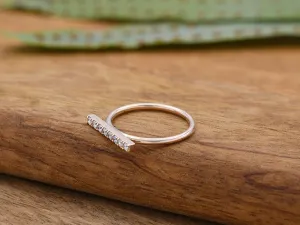 Anillo de Oro Rosa con Diamantes