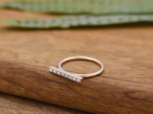 Anel de Ouro Rosa con Diamantes