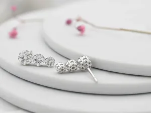 White Gold Climbing Earrings with Diamonds