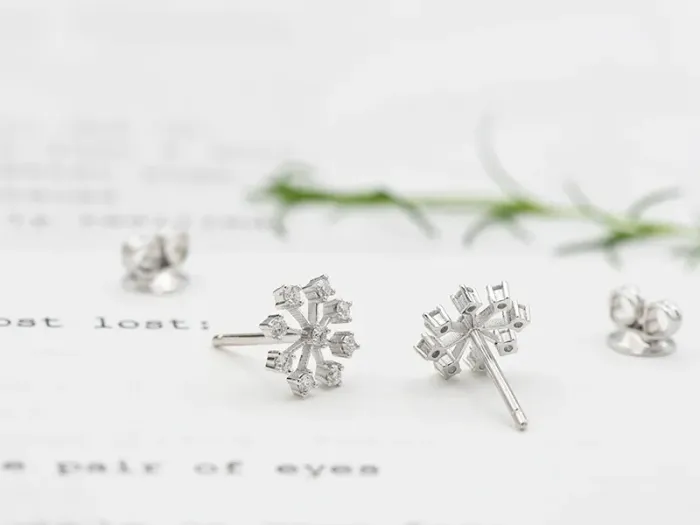 Pendentes de Ouro Branco con Diamantes