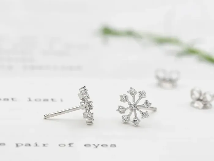 Pendentes de Ouro Branco con Diamantes