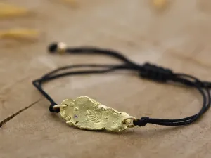 Pulsera Wabi-Sabi con Rama y Diamante