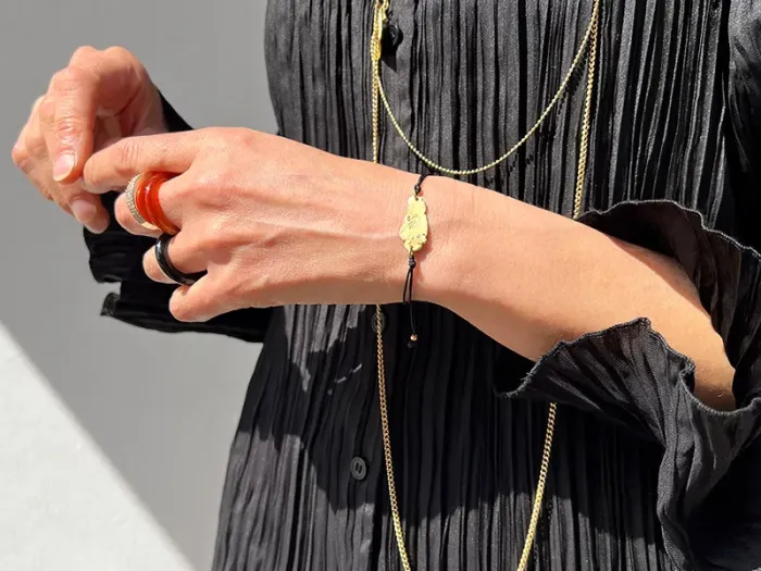 Pulseira Wabi-Sabi con Rama e Diamante