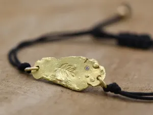 Pulsera Wabi-Sabi con Rama y Diamante