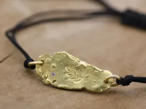 Pulsera Wabi-Sabi con Rama y Diamante