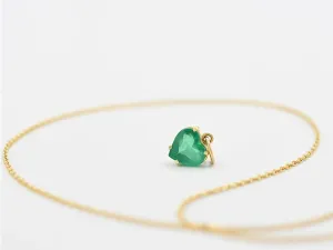Colgante con Esmeralda Talla Corazón