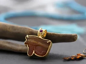 Colgante con Amuleto Egipcio Antiguo. Ojo de Horus