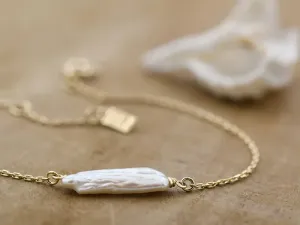 Gold Bracelet with Pearl