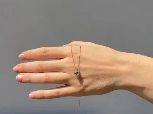 Colgante con Aguamarina Talla Corazón