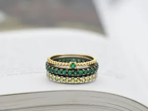 Anillo Eternity de Oro y Esmeraldas