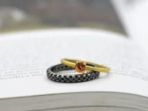 Gold Ring with Orange Sapphire