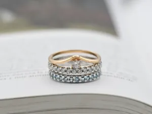 White Gold Eternity Ring with Blue Topaz