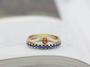 Eternity Ring in White Gold with  Sapphires
