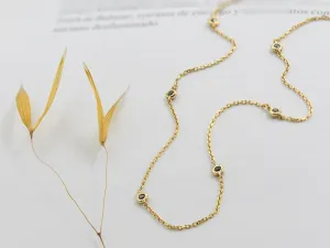 Gargantilla de Ouro con Diamantes Negros