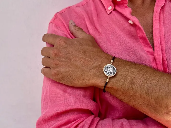 Pulseira de Ouro con Moeda Romana