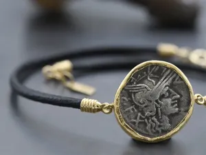 Pulseira de Ouro con Moeda Romana